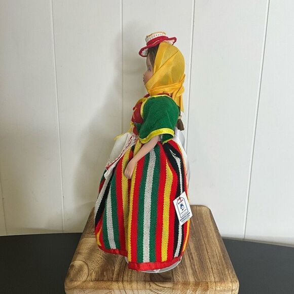 Brand New Marin Chiclana Porcelain Spanish Ethnic Dolls With Clothing Stand - Picture 10 of 12